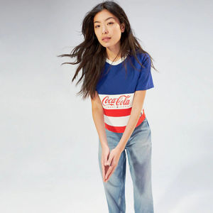 Tommy Hilfiger dámské barevné tričko Coca Cola Stripe - L (429)